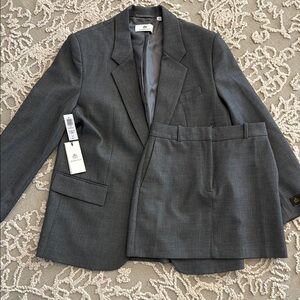 Aritzia Grey Strategy Blazer and Chisel Skirt